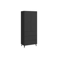 Comodă înaltă PHUKET - negru, Design, material pe bază de lemn (70/170/39cm) - P & B