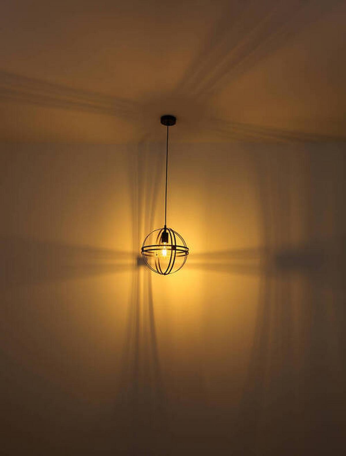 Hängeleuchte Tamara Schwarz matt max. 60 Watt - Schwarz, Design, Metall (40/120cm) - Globo
