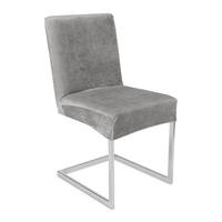 Stuhlhusse Steve Hellgrau - Hellgrau, Konventionell, Textil (68/48/48cm) - Modern Living