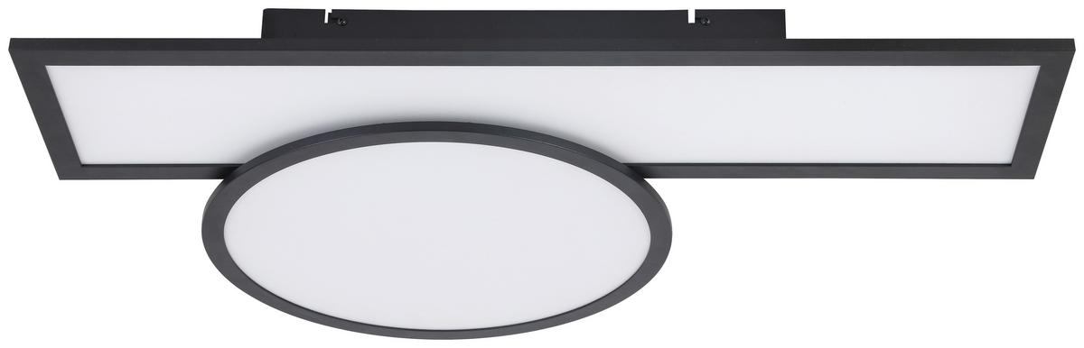 Led Mennyezeti Lámpa Lilsu - fekete, Modern, műanyag/fém (80/50/7cm) - Visiona