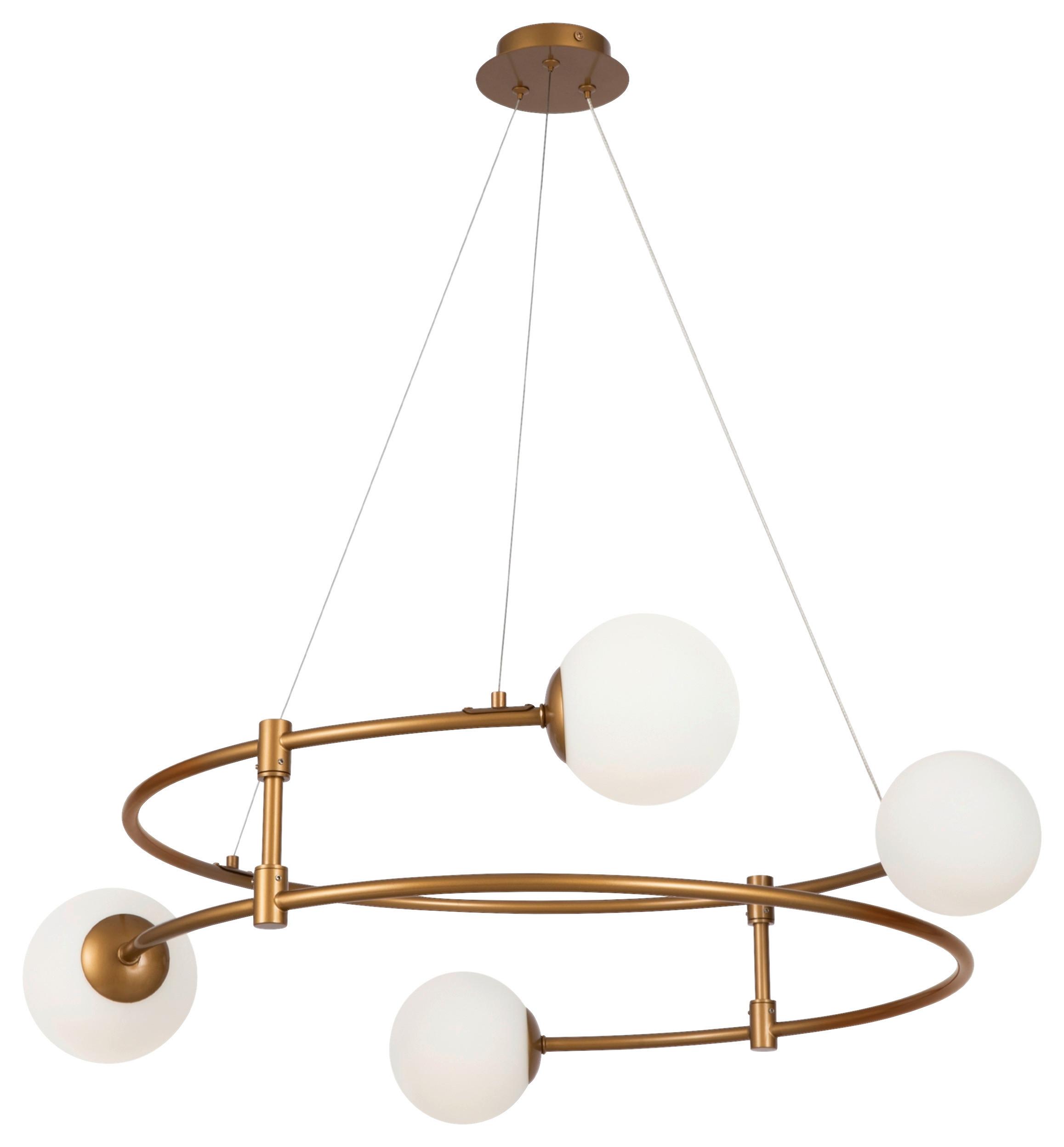 PENDELLEUCHTE BALANCE - Goldfarben, Basics, Glas/Metall (61/24,5/61cm) - MAYTONI