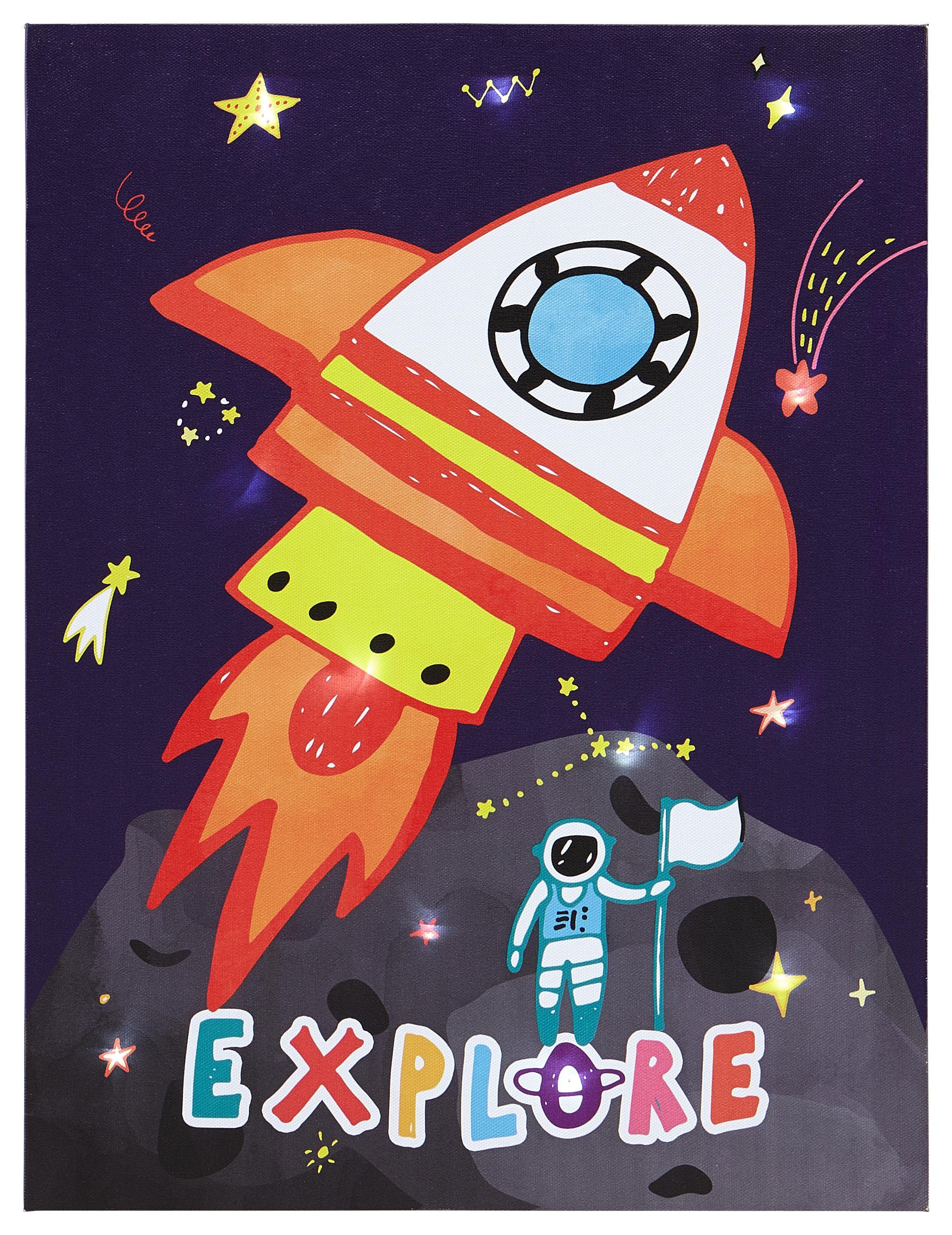 Keilrahmenbild Rocket Bunt - Multicolor/Kieferfarben, Holz/Textil (30/40/1,8cm) - Mömax modern living