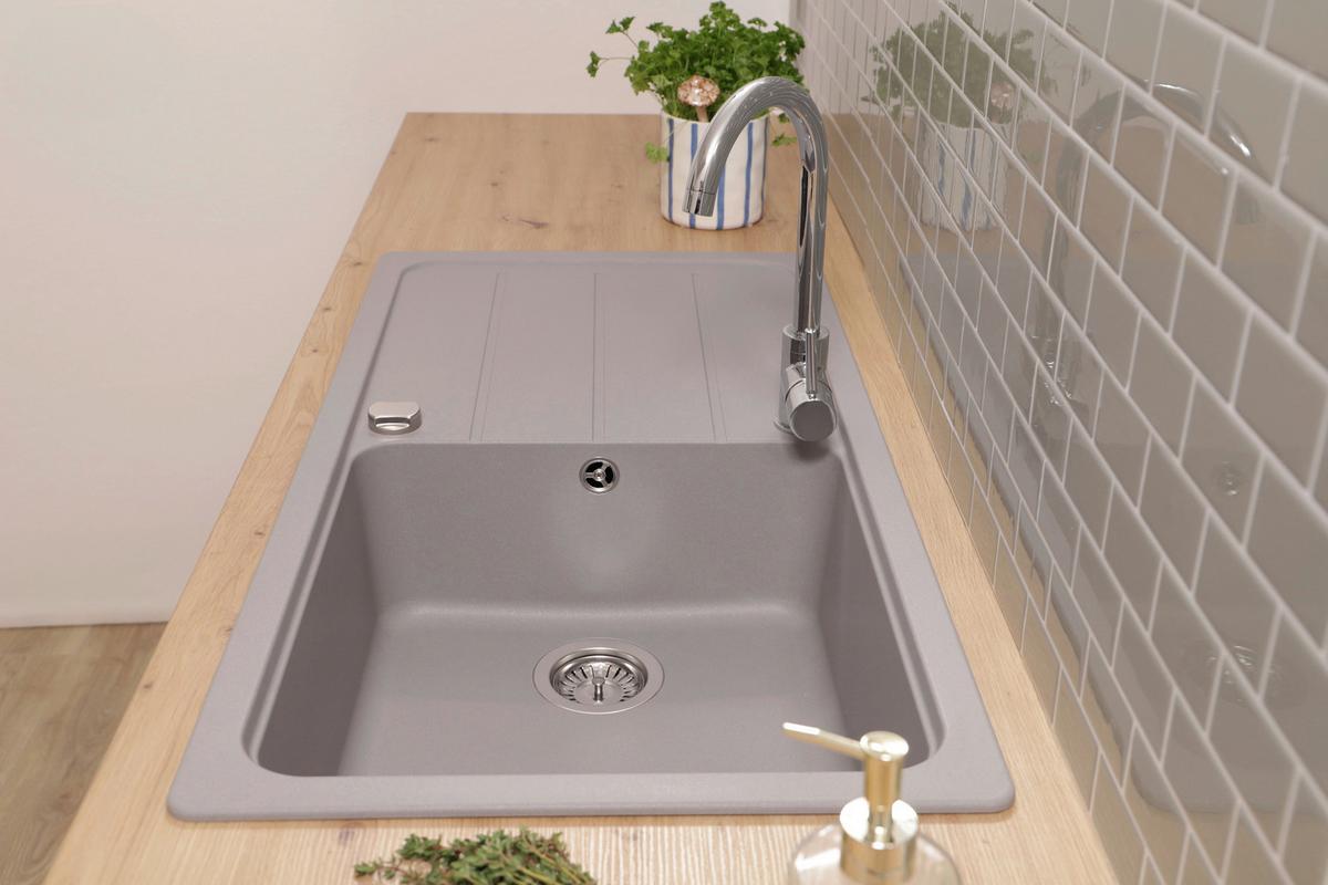 Pomivalno Korito Austin, 100x50cm - siva, Design, kamen (100/20/50cm) - Respekta