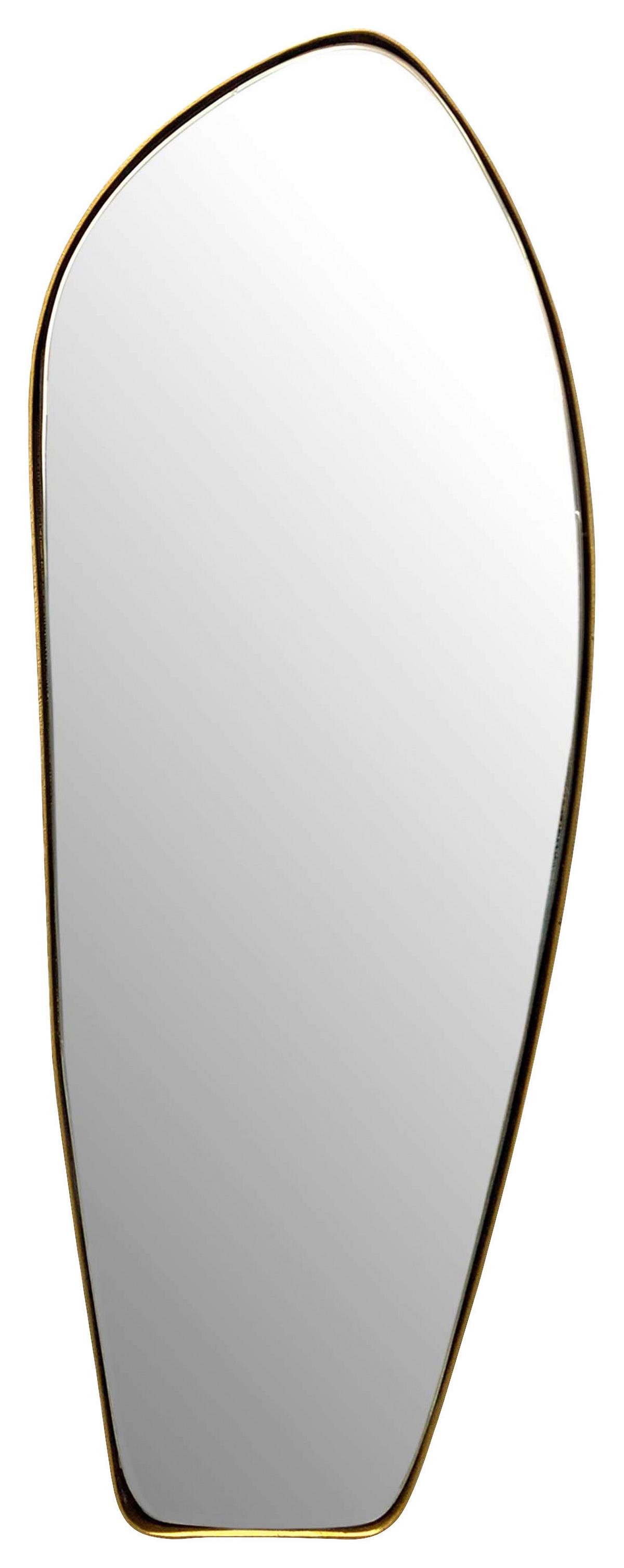 WANDSPIEGEL WL7.110 - Goldfarben, Design, Glas/Metall (33/90/2,5cm) - MID.YOU
