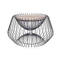 BEISTELLTISCH CDNNE-BRW - Schwarz/Braun, Basics, Stein/Metall (60/60/35cm) - Kayoom