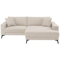 Kutna Garnitura Ted - crna/krem, Trend, tekstil/metal (228/174cm) - Modern Living