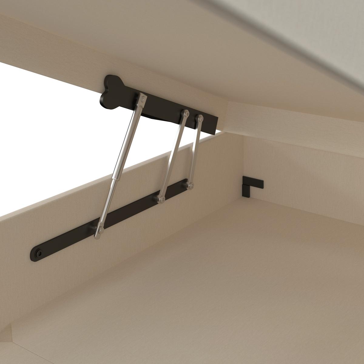 Box Ágy Krém Vida - elefántcsont, Modern, textil/fa (90/200cm) - Bessagi Home