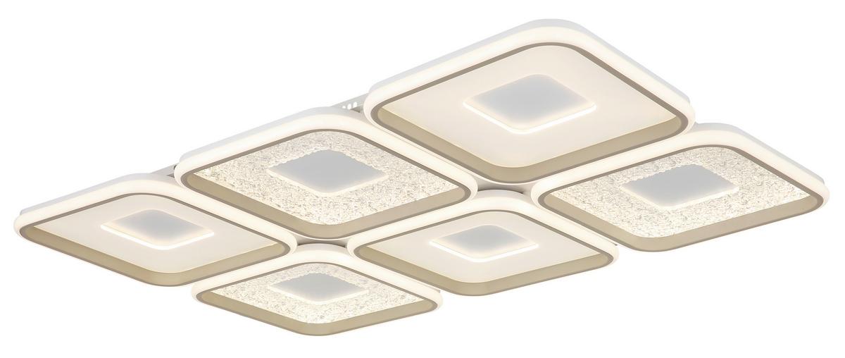 Led-deckenleuchte 48097-120 Mosaiko - Sandfarben/Klar, Design, Kunststoff/Metall (100,1/67/7,8cm) - Globo