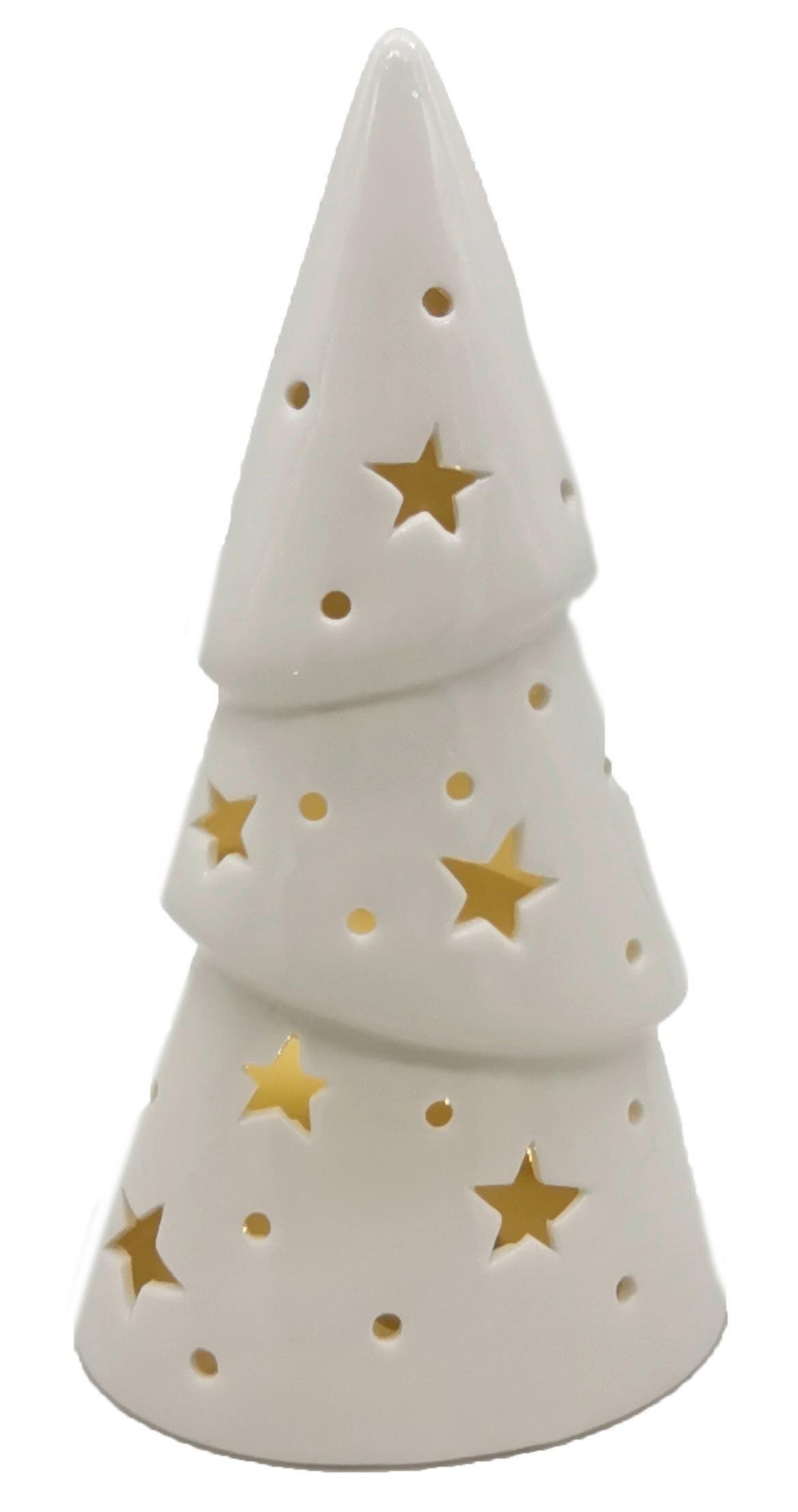 CHOINKA DEKORACYJNA 20512-2 - biały, Lifestyle, ceramika (11,3/20,7/8cm) - X-Mas