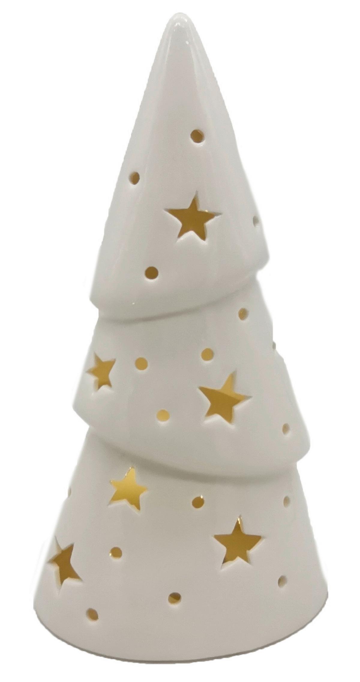 CHOINKA DEKORACYJNA 20512-2 - biały, Lifestyle, ceramika (11,3/20,7/8cm) - X-Mas
