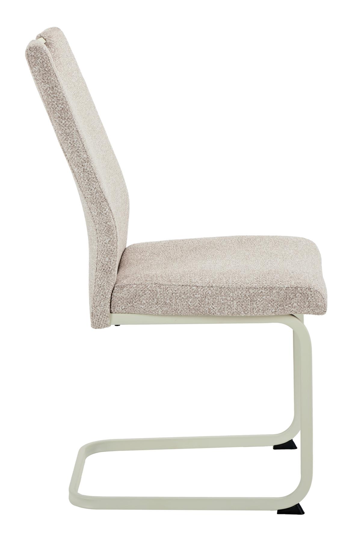 SCHWINGSTUHL-SET TIVOLI S 4ER-SET - Beige/Creme, MODERN, Textil/Metall (45/98/59cm) - MID.YOU