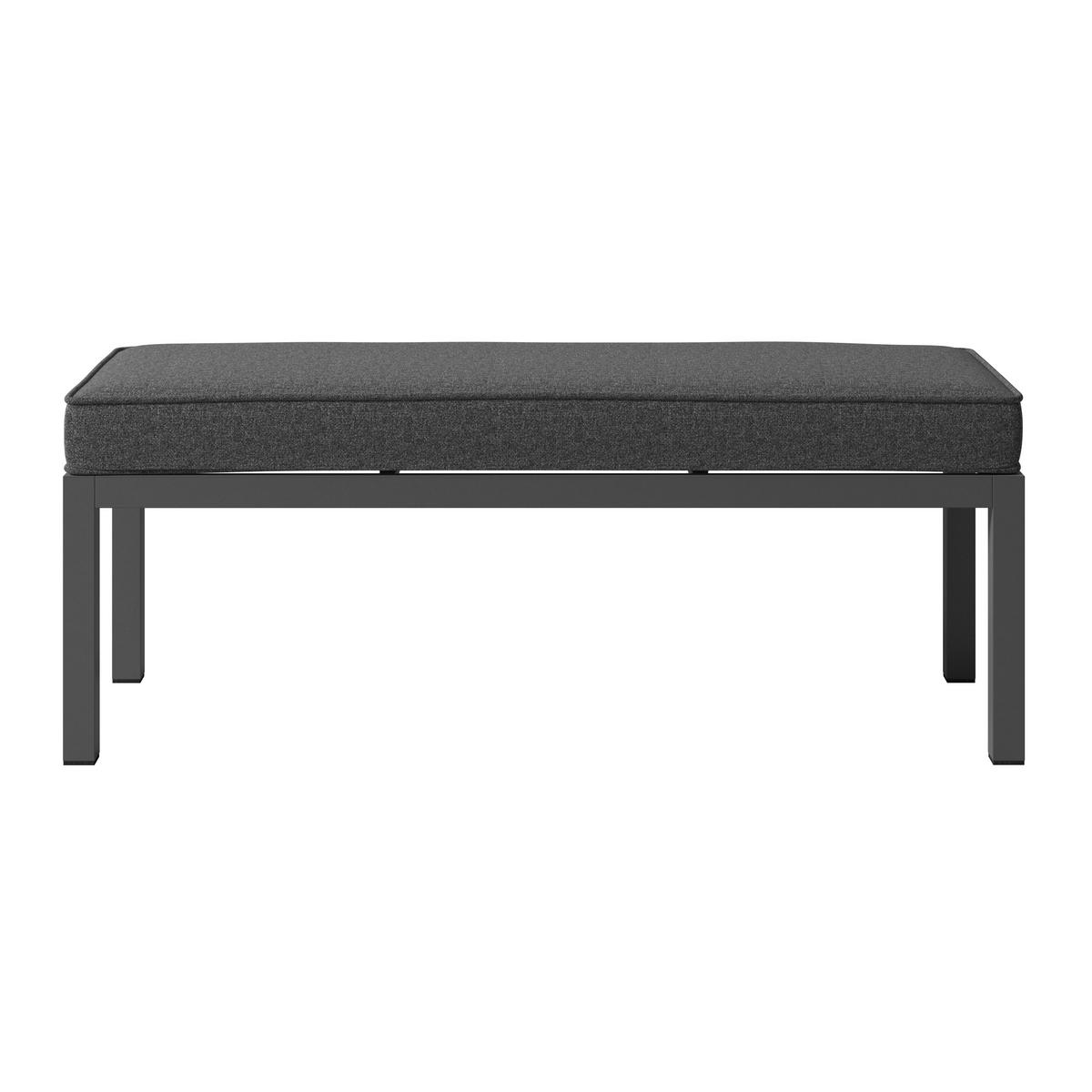 Lounge Garnitura Lecce, Rjava, Antracit, 4-Delno - črna/antracit, Moderno, kovina/steklo (194/255cm) - Beldano