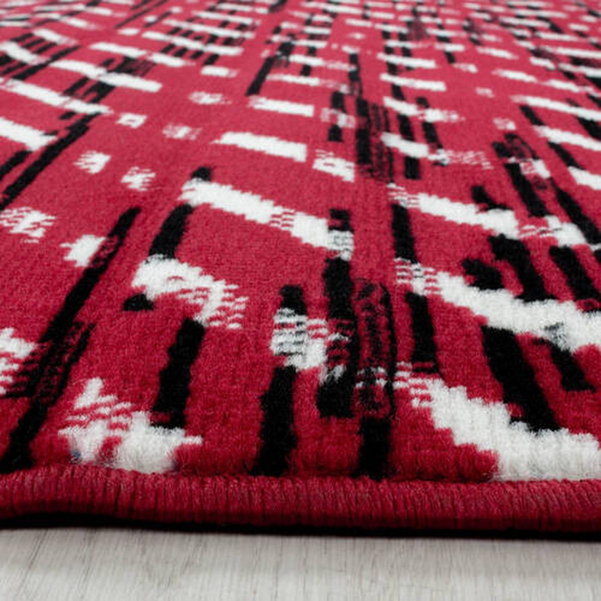 Webteppich Base Rot ca. 140x200cm - Rot, Design, Textil (140/200cm)