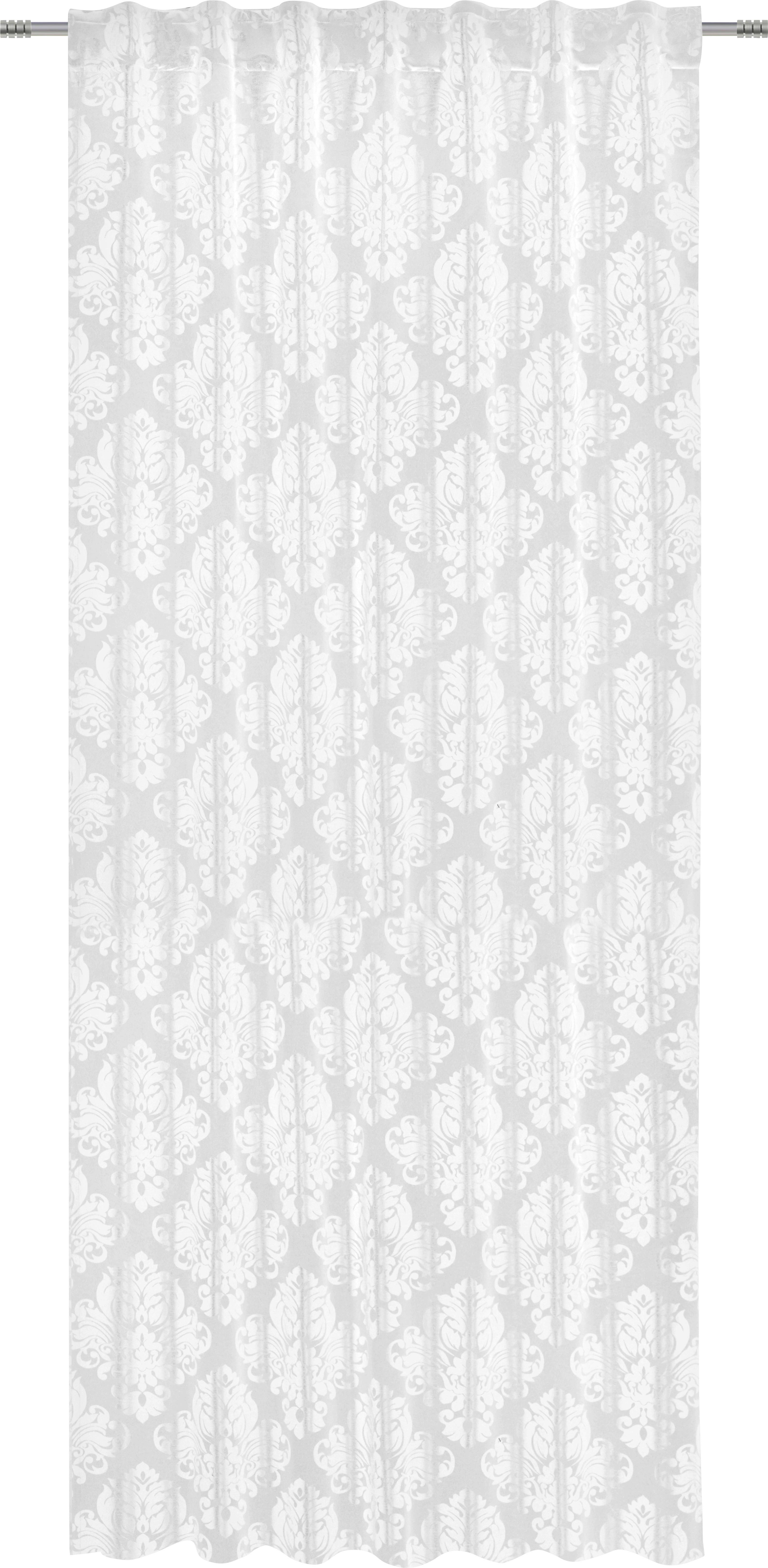 Schlaufenvorhang Charles in Weiß ca. 140x245cm - Weiß, LIFESTYLE, Textil (140/245cm) - Modern Living