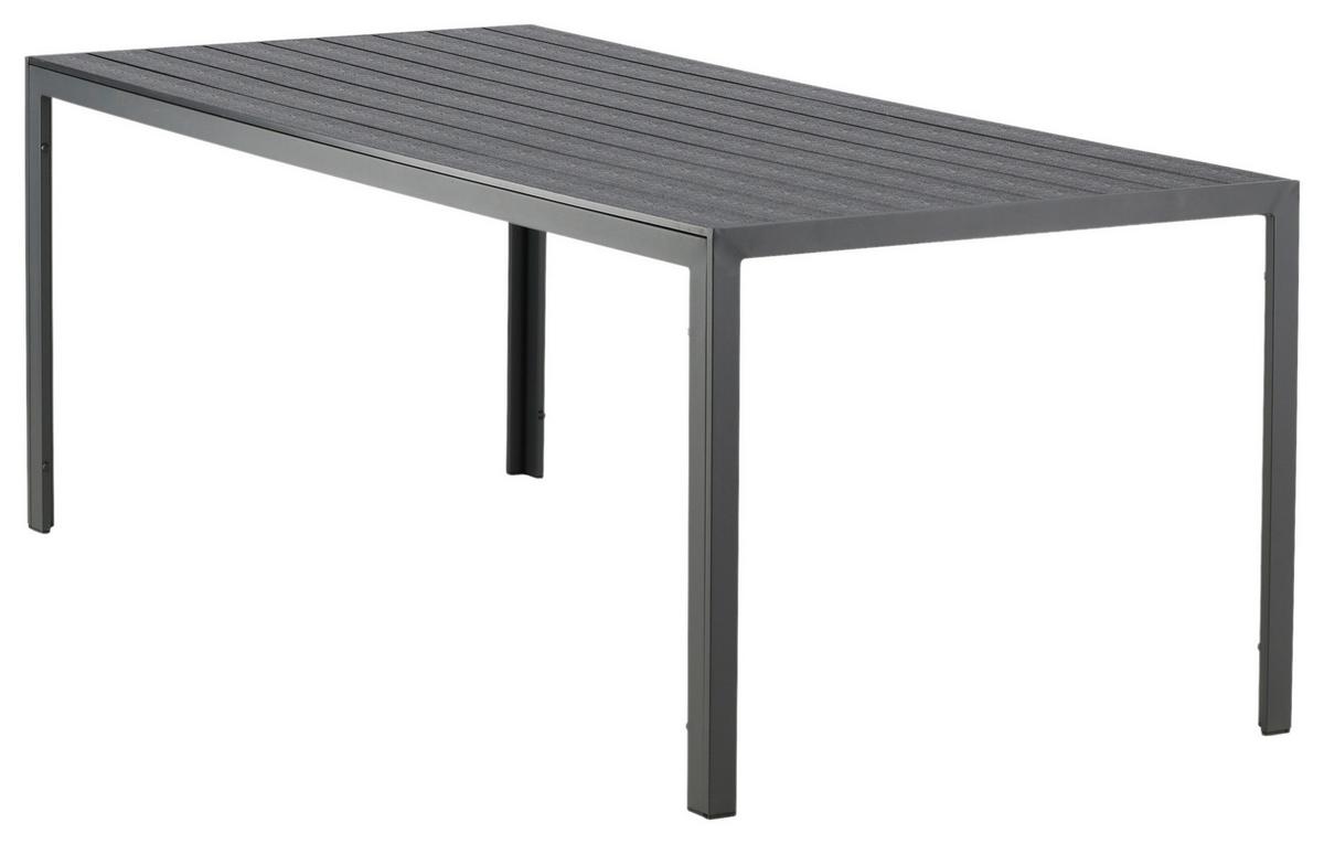 GARTENTISCH BREAK - Schwarz, KONVENTIONELL, Metall (205/90/73,5cm) - Gardenson