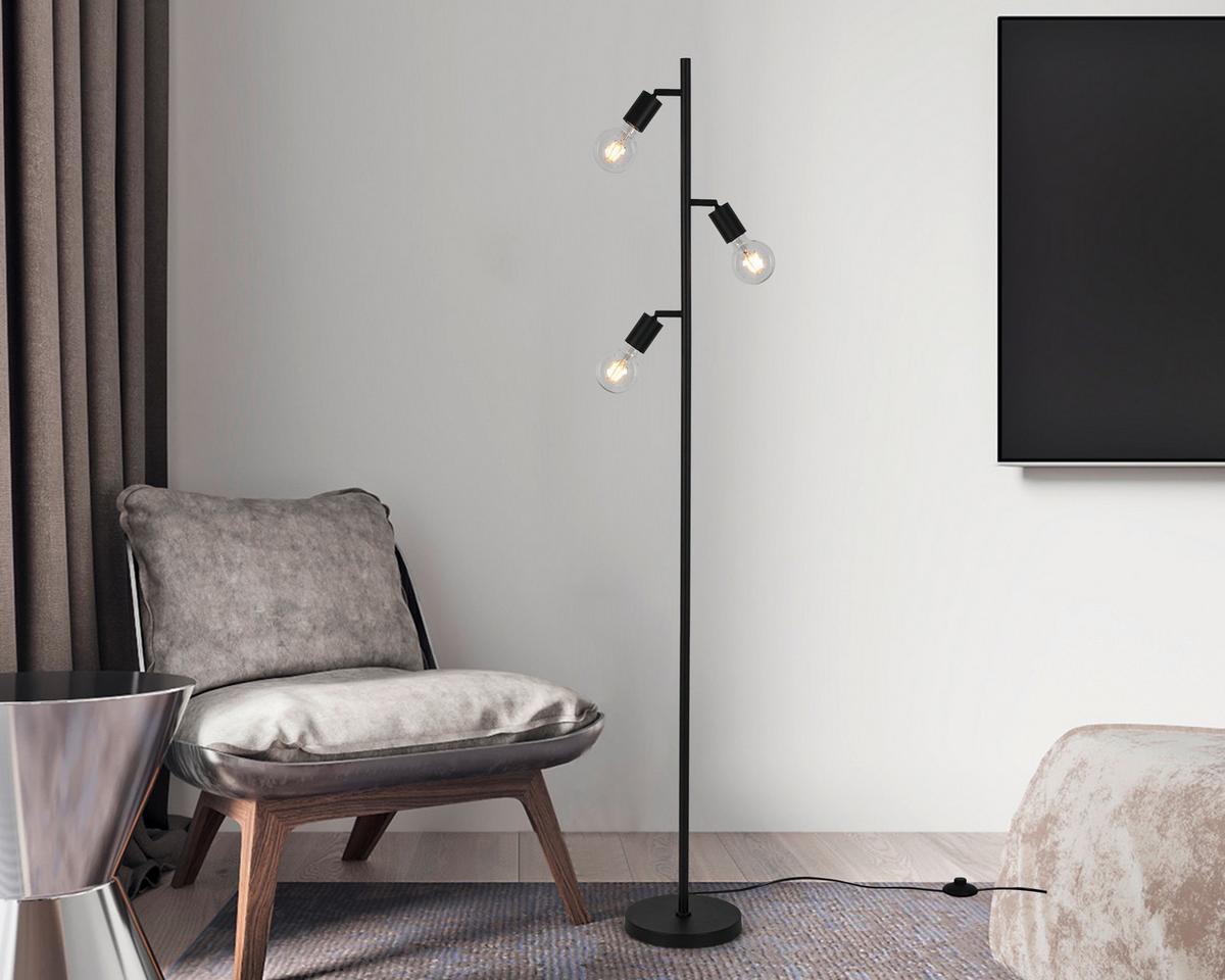 Svjetiljka Podna Stefan - crna, Basics, metal/plastika (22/160cm) - Mömax