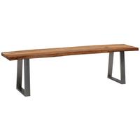 Klop Wl7.294 - barve kroma/barve akacije, Moderno, kovina/les (140/45,5/40cm) - MID.YOU