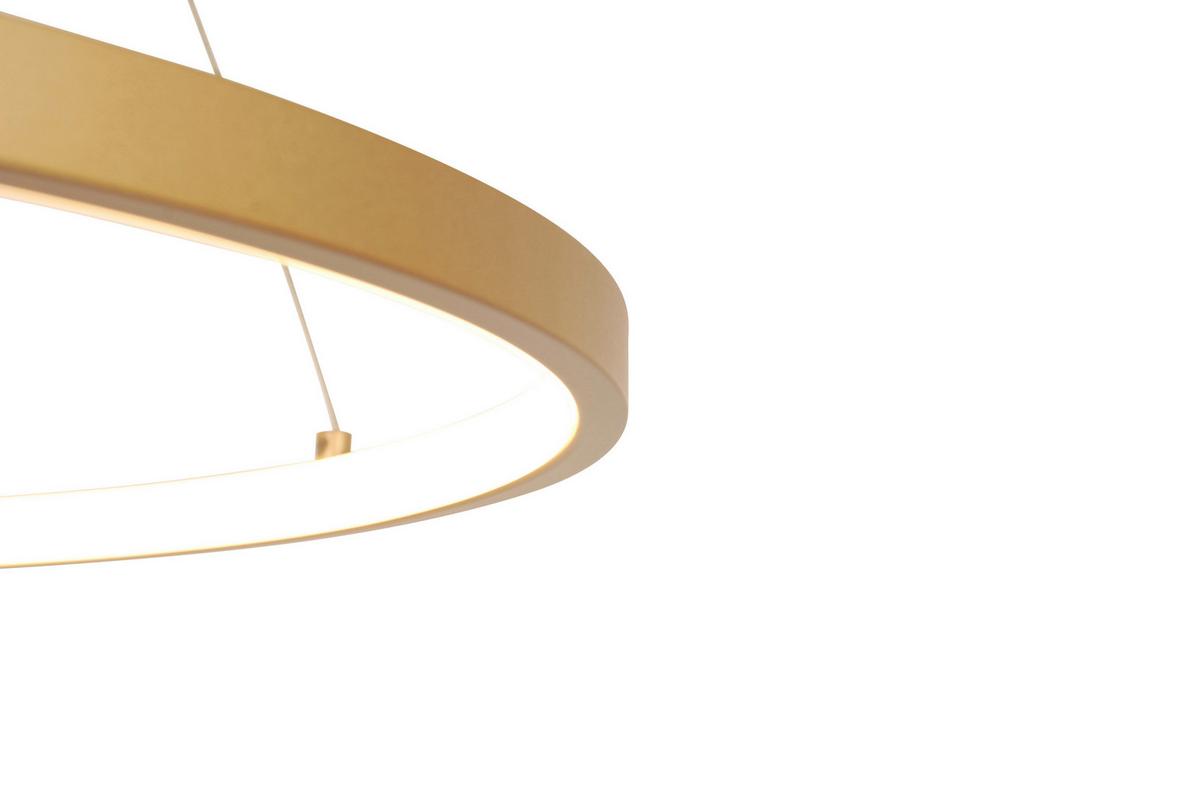 LAMPA WISZĄCA LED MADRID - biały/kolor złoty, Trend, tworzywo sztuczne/metal (60/120cm) - Novel