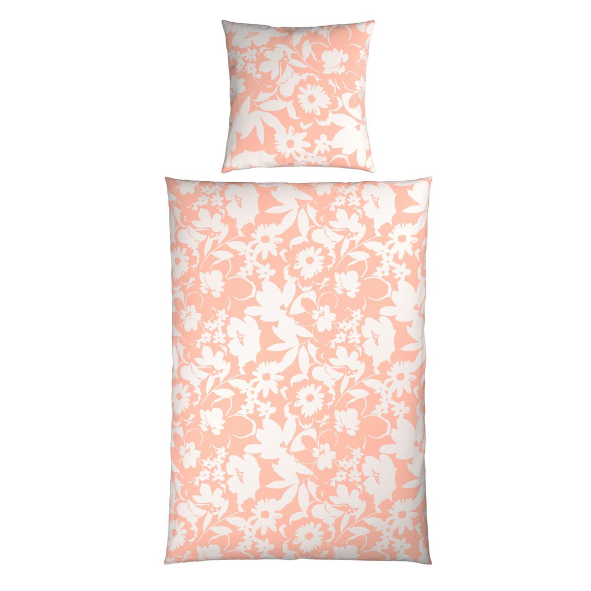 Bettwäsche Floral Orange ca. 135x200cm - Orange, Textil (135/200cm) - Mömax