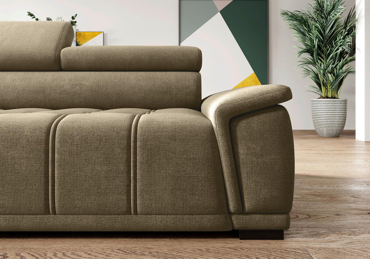 Kutna Garnitura Gremio - crna/taupe, Moderno, tekstil/plastika (106/283cm) - Modern Living