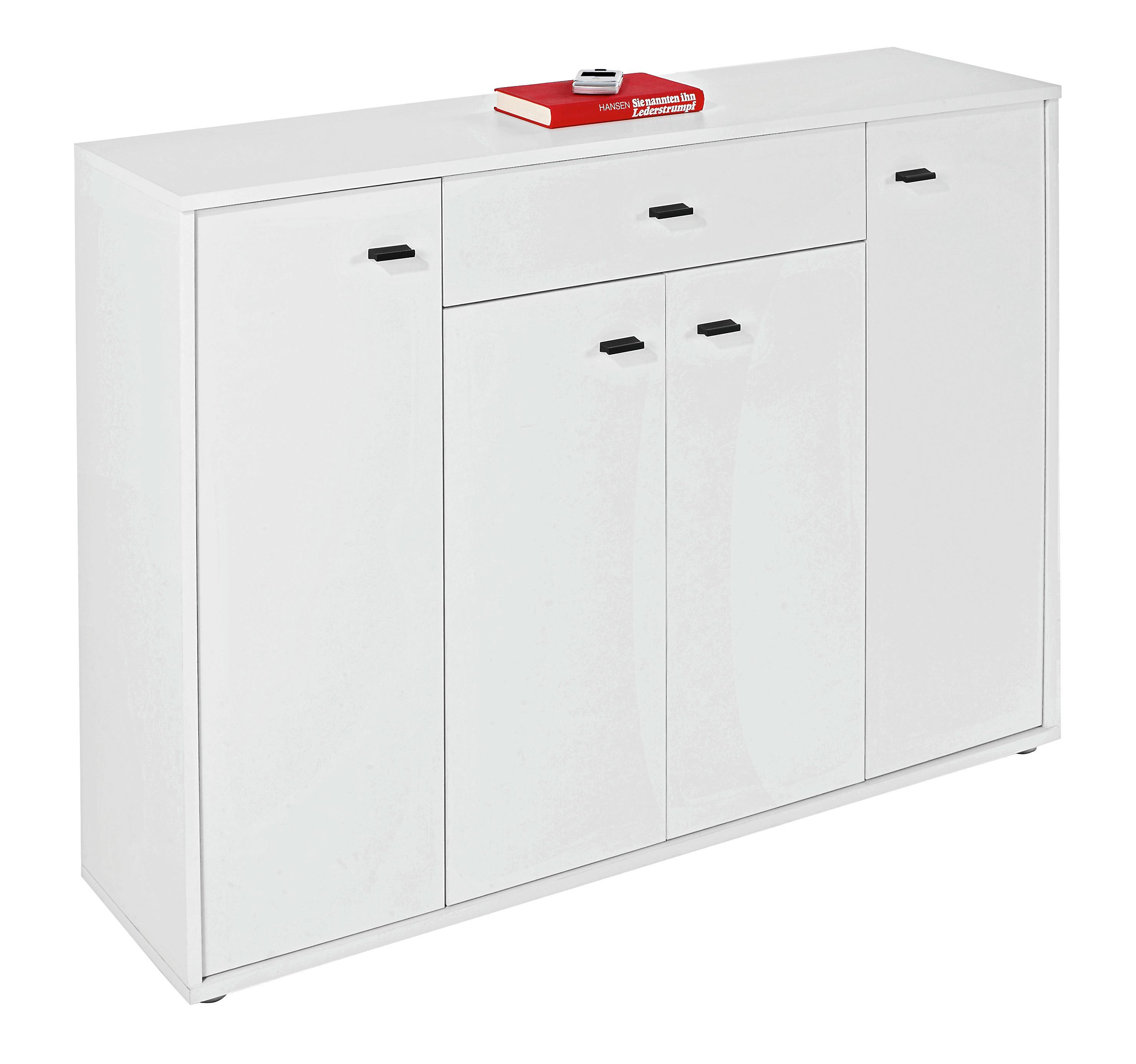 Comodă Boni - alb, Modern, material pe bază de lemn (116/84/30cm) - Based