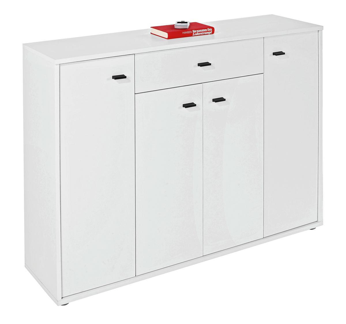 Comodă Boni - alb, Modern, material pe bază de lemn (116/84/30cm) - Based