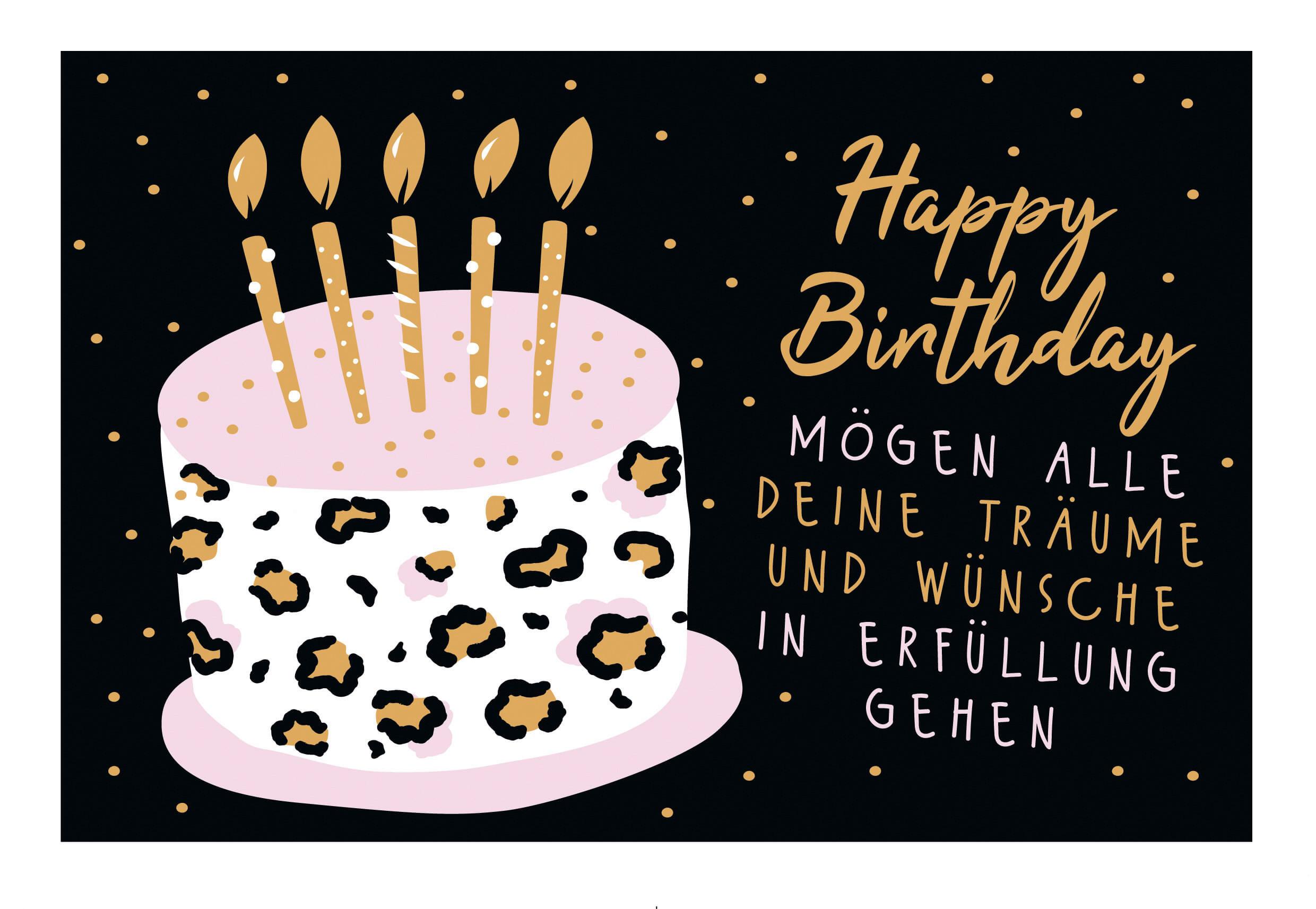 Glückwunschkarte Edelschwarz Multicolor - Basics, Papier (13/9cm)