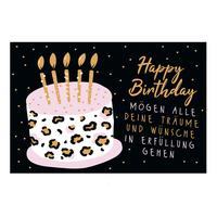 Glückwunschkarte Edelschwarz Multicolor - Basics, Papier (13/9cm)