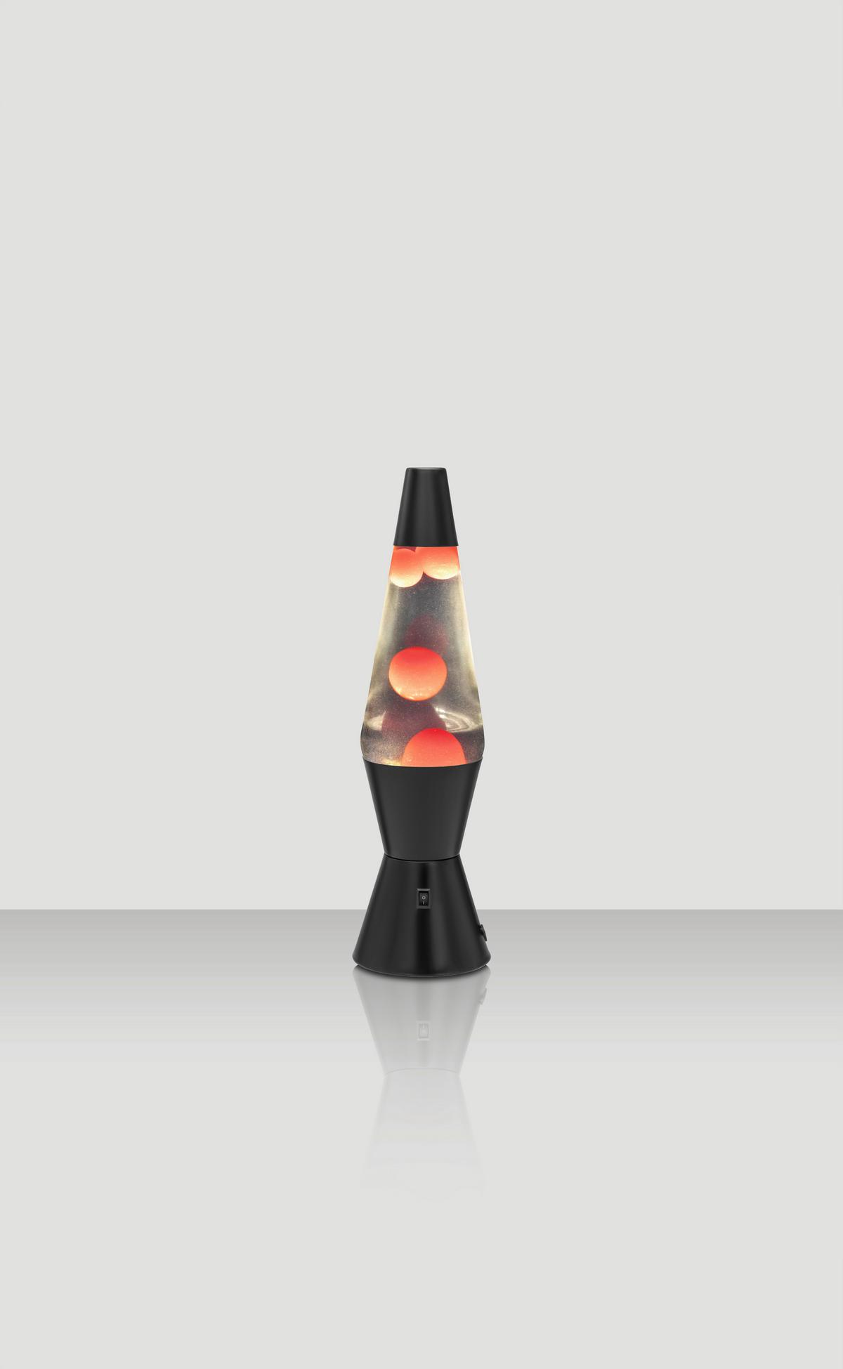 LAMPKA LAWA RETRO *SBN* - czerwony/czarny, Trend, metal/szkło (10,5/37,5cm) - Novel