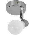Wandleuchte Bahar max. 3 Watt - Silberfarben/Weiß, ROMANTIK / LANDHAUS, Kunststoff/Metall (8/9,5cm) - Modern Living Wandleuchte Bahar max. 3 Watt - Silberfarben/Weiß, ROMANTIK / LANDHAUS, Kunststoff/Metall (8/9,5cm) - Modern Living