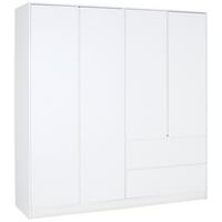 Omara Za Oblačila Basit, Bela - bela, Konvencionalno, leseni material (195/205,5/56,6cm)