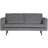 Sofa Rodeo 2,5- Sitzer Rodeo Grau, Schwarz B: 190 cm - Schwarz/Grau, Design, Textil/Metall (190/85/86cm) - Livetastic