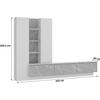 HYLLKOMBINATION MODESTO - vit/svart, Modern, trämaterial/plast (295/200,5/40cm) - Livetastic