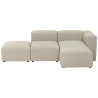 ECKSOFA LENA - Creme, Design, Kunststoff/Textil (250/160cm) - Max Winzer