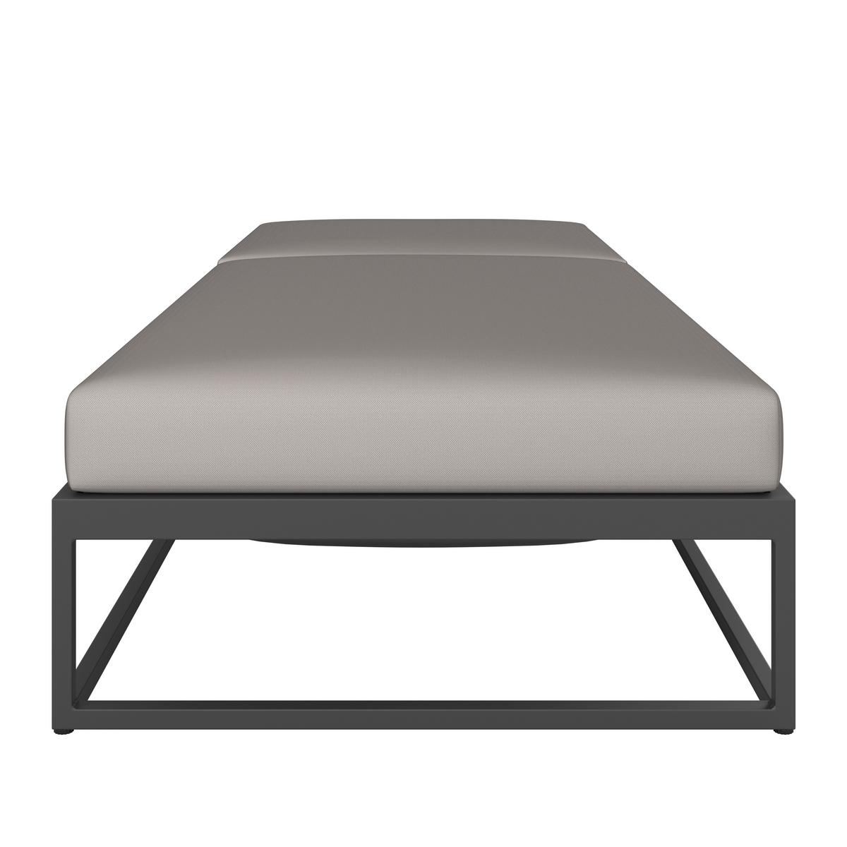 Kerti Napozóágy Berry - világosszürke, Modern, műanyag/textil (200/24/72,5cm) - Bessagi Garden