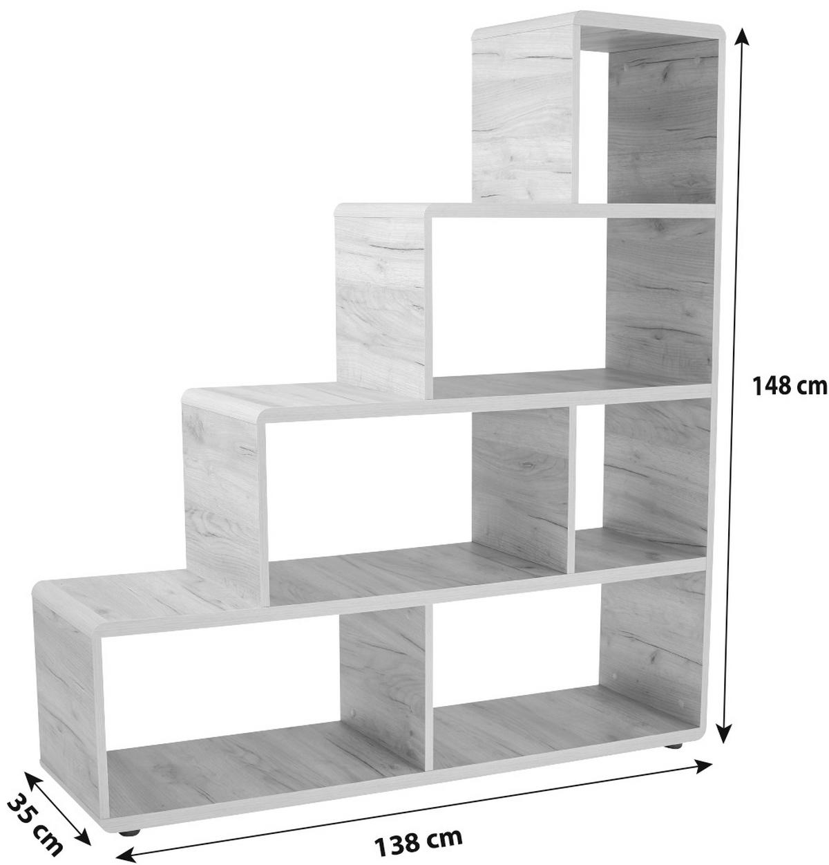 Etajeră Fontana FTR01 - stejar Artisan, Modern (138,5/148/35cm) - Modern Living