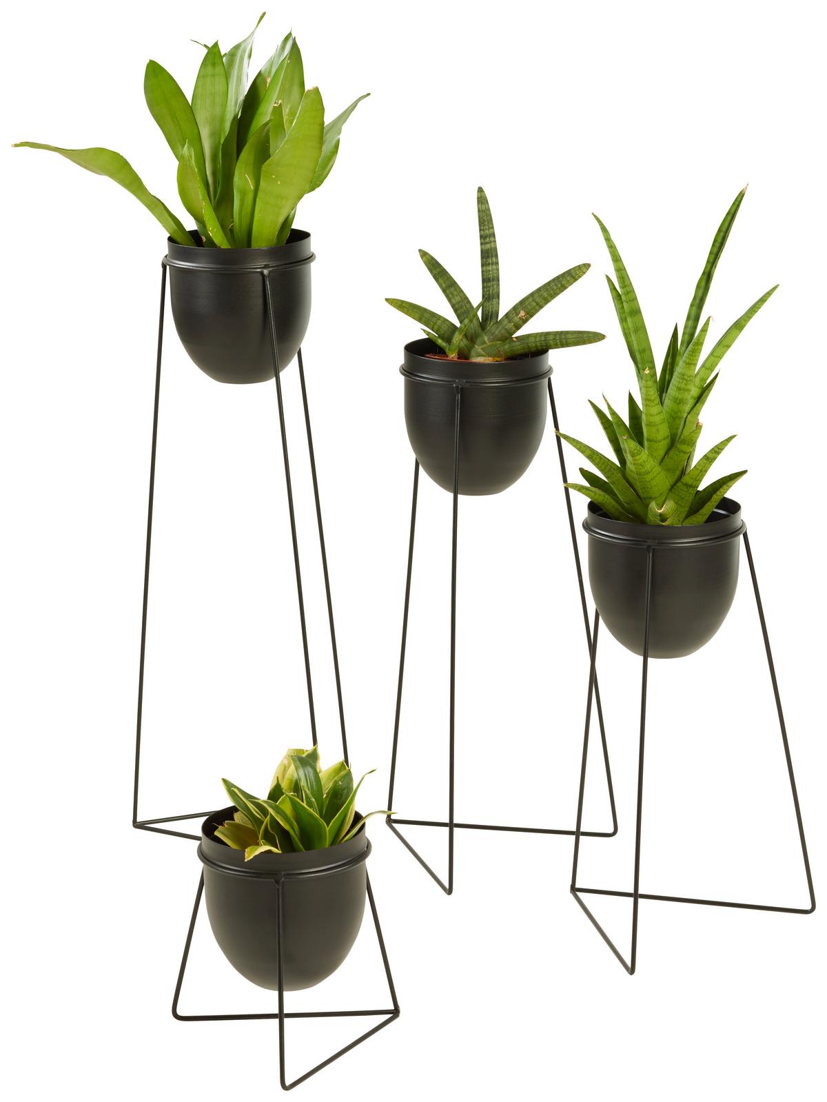 Kaspó Urbanus - fekete, Basics, fém (24/50cm) - Modern Living