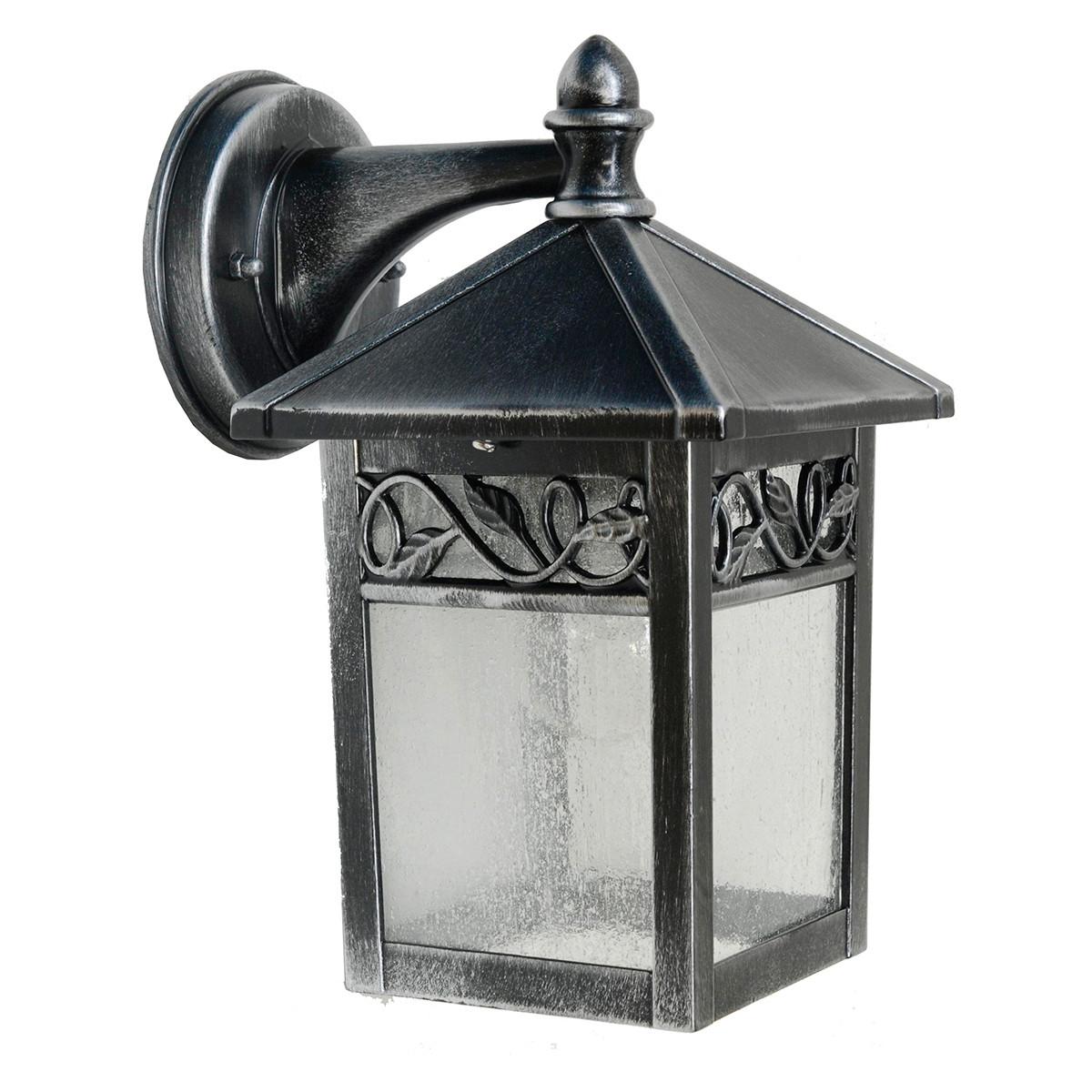Kültéri Falilámpa Gzh-Wc2 - fekete/ezüstszínű, Konventionell, üveg/fém (15/26,2/19cm) - Elstead Lighting