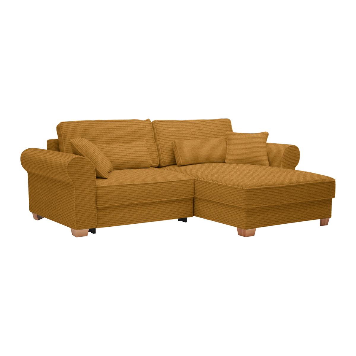 Wohnlandschaft Angelo Senfgelb - Senfgelb, MODERN, Holz/Holzwerkstoff (255/92/185cm) - Mömax