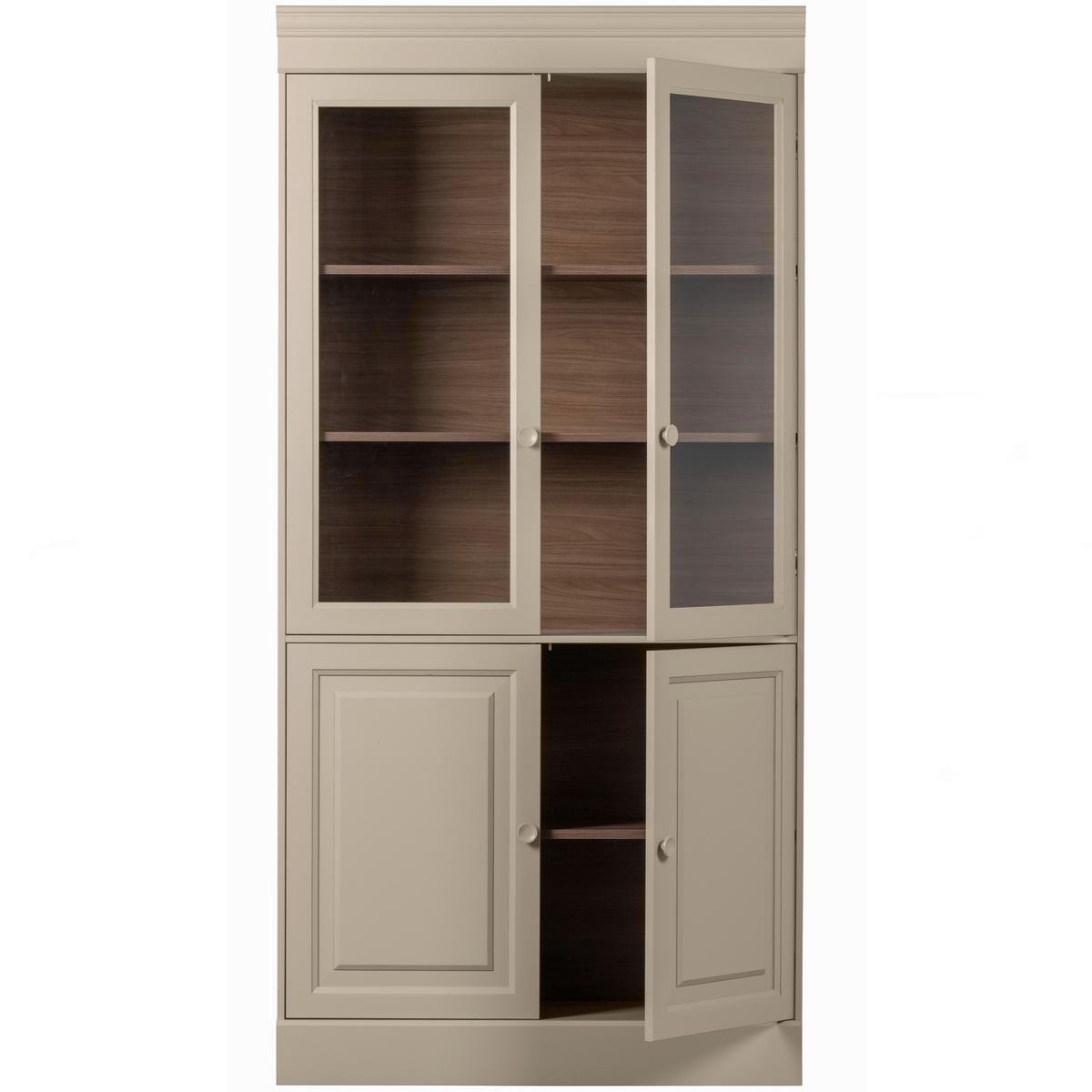 Vitrine Chow Grau - Grau, Design, Holz (105/215/40cm) - Livetastic