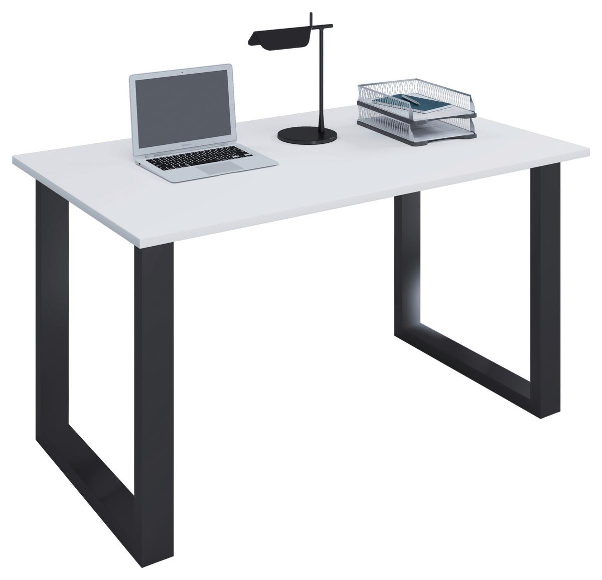 Pisalna Miza Lona, Bela, Črna, 110x80cm - črna/bela, Moderno, kovina/leseni material (110/80/76cm) - MID.YOU