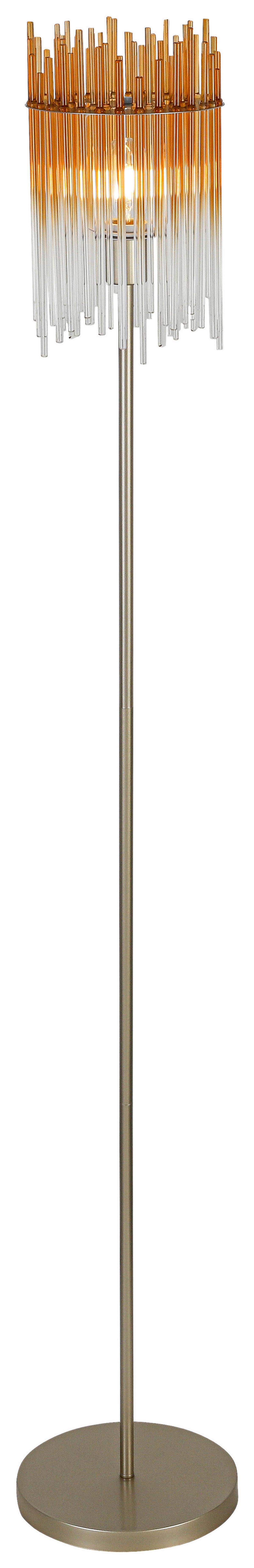 Stehleuchte Stab Bernsteinfarben max. 40 Watt - Champagner/Transparent, MODERN, Glas/Kunststoff (25l)