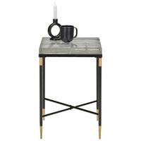 Kisasztal Azur - fekete/aranyszínű, Romantik / Landhaus, Üveg/fém (40/57/40cm) - Premium Living