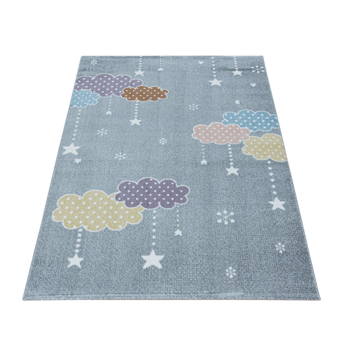 Kinderteppich Lucky Grau ca. 80x150cm - Grau, Trend, Textil (80/150cm)