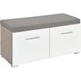 Garderobenbank Weiß/Silbereichenfarben - Chromfarben/Silberfarben, MODERN, Holz/Kunststoff (85/38/38cm) - Premium Living Garderobenbank Weiß/Silbereichenfarben - Chromfarben/Silberfarben, MODERN, Holz/Kunststoff (85/38/38cm) - Premium Living