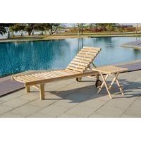 Gartenliege Naturfarben Teakholz - Naturfarben, Natur, Holz (65/36/200cm) - Gardenson