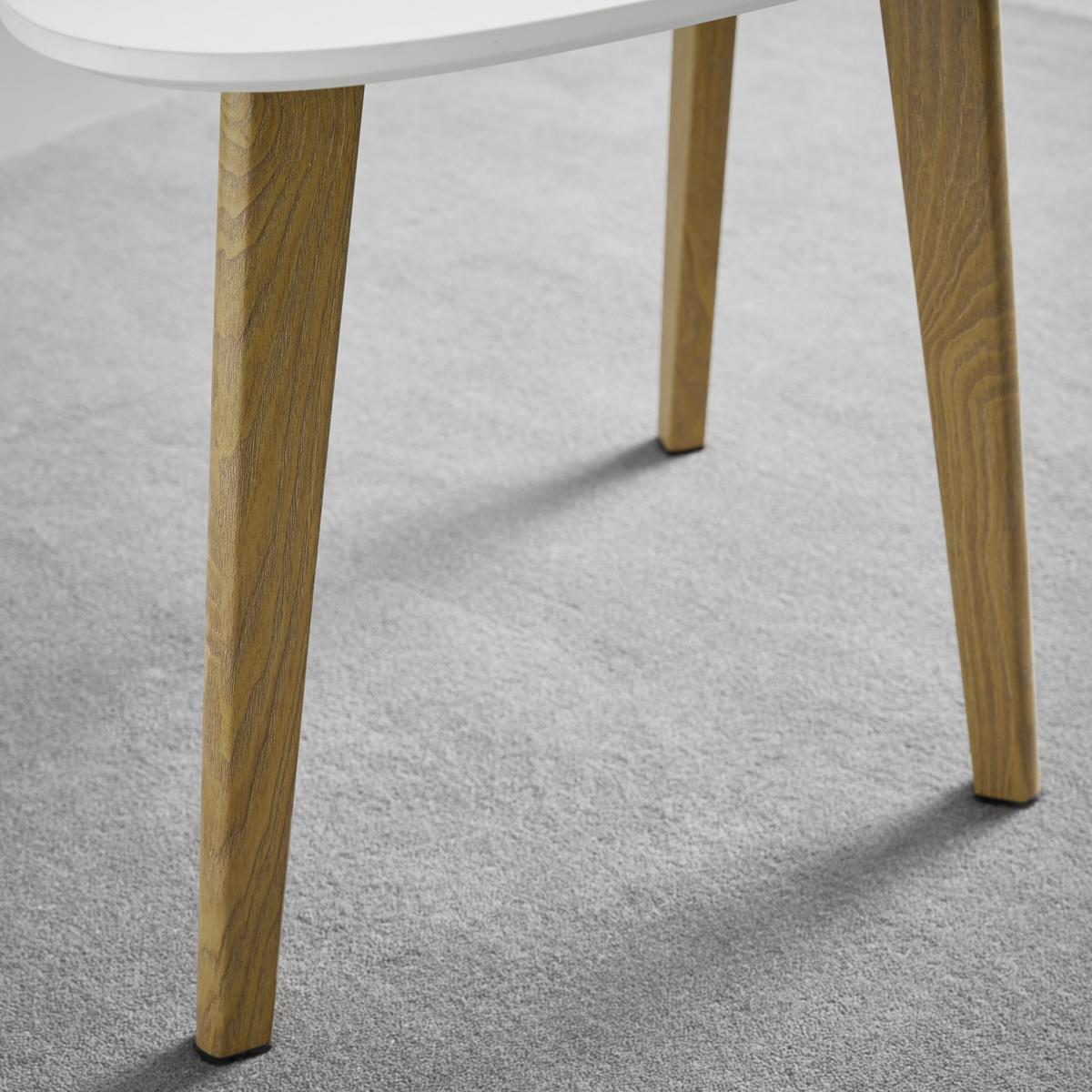 Couchtisch Kimi Weiß Buche MDF - Buchefarben/Weiß, MODERN, Holz/Metall (70/40/46,5cm) - Bessagi Home
