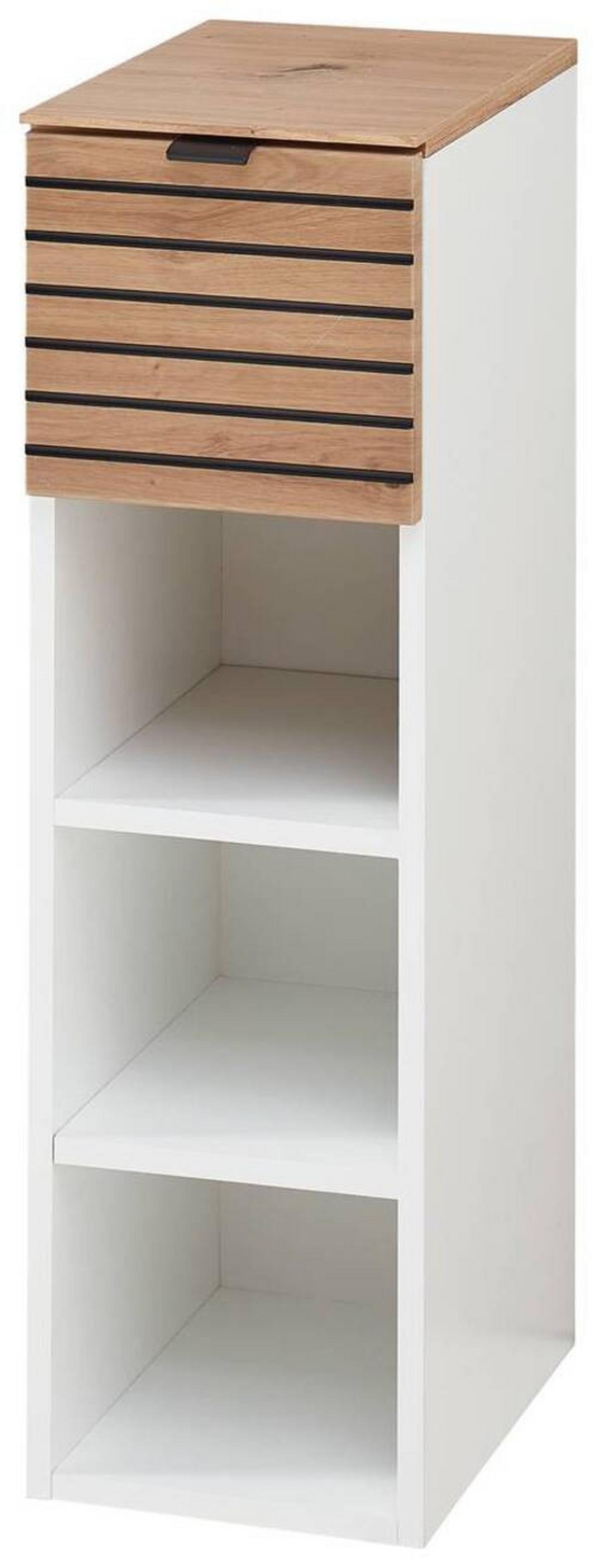 ELEMENT WISZĄCY DIANA - czarny/biały, Modern, materiał drewnopochodny/metal (25/84/37cm) - Voleo