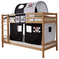 Etagenbett Rene Naturfarben ca. 90x200cm - Naturfarben/Weiß, MODERN, Holz/Textil (90/200cm) - MID.YOU