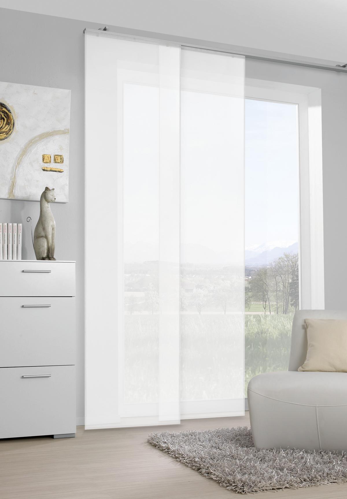 ZASŁONA PANELOWA SAMOA -BEST- - biały, Basics, tkanina (60/245cm) - Boxxx